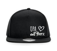 Huuraa Snapback Cappy Opa mit Herz Geschenk Black Opa Mode