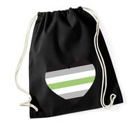 Huuraa Turnbeutel Agender Pride Flagge LGBTQ Herz Geschenk