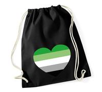 Huuraa Turnbeutel Aromantische Pride Flagge LGBTQ Herz Geschenk