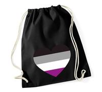 Huuraa Turnbeutel Asexuelle Pride Flagge LGBTQ Herz Geschenk