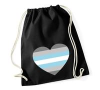 Huuraa Turnbeutel Demiboy Pride Flagge LGBTQ Herz Geschenk