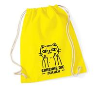 Huuraa Turnbeutel Erkenne die Zeichen grimmige Katze Geschenk