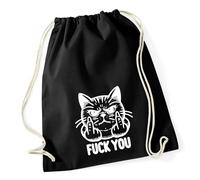 Huuraa Turnbeutel F*ck you grimmige Katze Geschenk