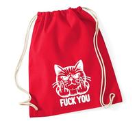 Huuraa Turnbeutel F*ck you grimmige Katze Geschenk