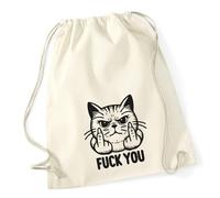 Huuraa Turnbeutel F*ck you grimmige Katze Geschenk