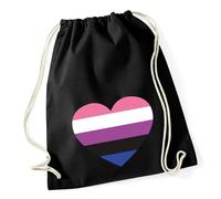 Huuraa Turnbeutel Genderfluid Pride Flagge LGBTQ Herz Geschenk