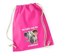 Huuraa Turnbeutel Ich halte das für irrelefant Elefant Meme 12 Liter Fuchsia Baumwolle Rucksack Geschenkidee