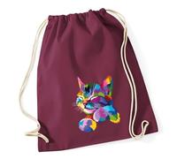 Huuraa Turnbeutel Katze Colorful Geschenk