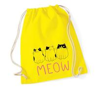 Huuraa Turnbeutel Katzen Meow Comic Geschenk