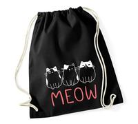 Huuraa Turnbeutel Katzen Meow Comic Geschenk
