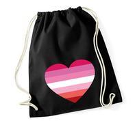 Huuraa Turnbeutel Lesbische Pride Flagge LGBTQ Herz Geschenk