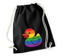 Huuraa Turnbeutel Quietscheente LGBTQ Pride Comic Gummiente Geschenk