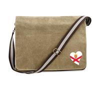 Huuraa Umhängetasche Jersey Flagge Herz 14 Liter Sahara Canvas Laptoptasche Geschenkidee