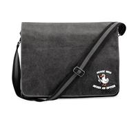 Huuraa Umhängetasche Peace was never an option Gans 14 Liter Black Canvas Laptoptasche Geschenkidee