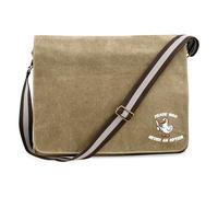 Huuraa Umhängetasche Peace was never an option Gans 14 Liter Sahara Canvas Laptoptasche Geschenkidee