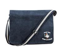 Huuraa Umhängetasche Peace was never an option Gans 14 Liter Vintage Navy Canvas Laptoptasche Geschenkidee