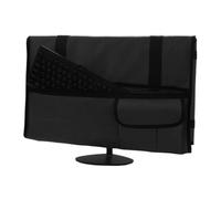 Huvqianu Protective Monitor Case, Adjustable Travel Sleeve, 21.26x28.35in Computer Accessories Bag, Soft Flannel Lining, Shockproof Authentic Material for Screen Keyboard Cable