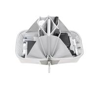 Huvqianu Travel Electronics Organizer, 180° Opening Cable Organizer, Tech Storage Bag 10.24x5.91x3.74 In, Compact Design, Multiple Compartments for Daily Use, Travel, Office, and Home