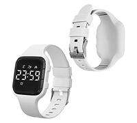 HUYVMAY Schrittzähler Fitness Uhr ohne App/Handy, 30 Tage Akkulaufzeit Wiederaufladbare Uhr, Armbanduhr mit Schrittzähler 3 Weckers, wasserdichte Sportuhr Größe für Mädchen Jungen Kinder und Damen