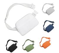 HVJCEZ Bauchtaschen für Damen und Herren, modische Gürteltasche, verstellbare Mini-Umhängetasche für Laufen, Wandern und Reisen, Weiß