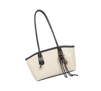 HVRFJXI Unterarmtasche aus PU Leder mit Anhänger, Mehrzweck Schultertasche, Bürotaschen, Arbeitshandtasche für Damen, lässig, täglicher Gebrauch, Unterarmtasche koreanischen Stil