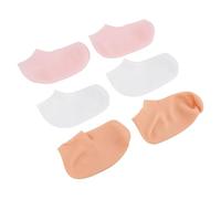 HWGING 3 Paar Feuchtigkeitsspendende Silikonsocken, Rutschfest, Weich, Atmungsaktiv, Wiederverwendbar, Silikon-Fußsocken für Trockene, Rissige Haut