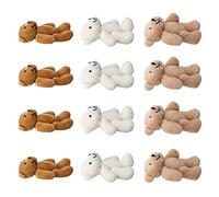HWGING Kleiner Teddybär, Massen-Teddybär, 20 X 20 X 7 cm, 12 Stück, Stoffbären, Bequem, Weich, süß, Teddy-Plüschtier Hochzeit, Geburtstag, Dekoration, Plüsch-Teddybär