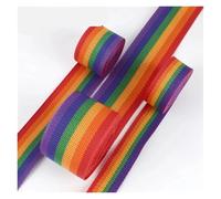HWJFDC Gurtband 5/10 Meter 20-50mm Regenbogen Nylon Gurtband Band Dekorative Band Gepäck Gürtel Haustier Seil Nähzubehör(20mm-10Meters)