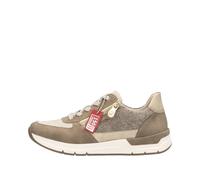 Rieker Damen Low-Top Sneaker 58902, Frauen Halbschuhe, lose Einlage,Laufschuhe,schnürschuhe,schnürer,Plateausohle,beige (64),38 EU / 5 UK