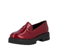 Loafer RIEKER, Damen, Gr. 40, rot, Lacklederimitat, glänzend, modisch, Schuhe, Slipper, Halbschuh, Schlupfschuh, Businessschuh in Lack-Optik (40547962-40) rot