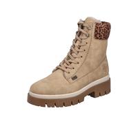 Rieker Z9430-60 Schnürstiefel Kunstleder Damen in beige - Gr. 36