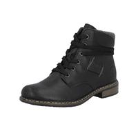Schnürstiefelette RIEKER Gr. 36, schwarz Damen Schuhe Schnürstiefeletten Stiefelette mit gepolstertem Schaftabschluss (66856932-36)