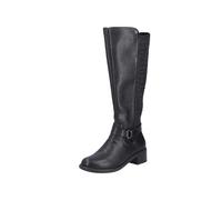 Stiefel RIEKER, Damen, Gr. 40, Normalschaft, schwarz, Elastischer Einsatz, Lederimitat, unifarben, Schuhe, Langschaftstiefel, Stretchstiefel mit herausnehmbarer Innensohle (51031710-40) schwarz