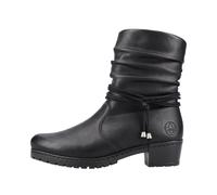 Rieker Winterstiefelette Y17R2 Damen Lederimitat gefüttert Zierbänder Schwarz Gr. 36
