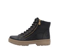 Rieker Damen Schnürstiefeletten N0031, Frauen Stiefeletten, lose Einlage,warm,gefüttert,Boots,Stiefel,Bootee,Booties,schwarz (00),37 EU / 4 UK
