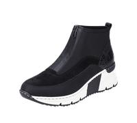 Rieker Schlupf/Reißverschlussstiefelette Kaltfutter für Damen, schwarz, Gr. 38 EU