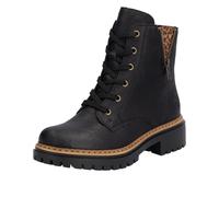 Rieker Damen Schnürstiefeletten 72617, Frauen Stiefeletten,halbstiefel,Kurzstiefel,uebergangsschuhe,uebergangsstiefel,schwarz (00),41 EU / 7.5 UK