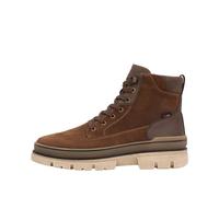 Winterstiefelette RIEKER SPORT, Herren, Gr. 43, braun (dunkelbraun), Leder, Lederimitat, Schuhe Winterstiefelette, Plateaustiefel, Schnürstiefel mit wasserabweisender TEX-Membran (28573034-43) dunkelb