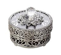 HXFFXHF Schmuckschachtel Hohle Juwelierschachtel mit Glasdeckel Metall Schmuck Schmuck Organizer Ring Ohrringe Halskette Wohnkultur Aufbewahrungsbox Geschenk für Frauen Schmuckkoffer Organizer