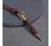 HXSCOO 1 Stück handgefertigte Vintage Leder Pfeil Anhänger Halskette Seil Kette Halsketten Männer & Frauen Punk Jewlery Zubehör