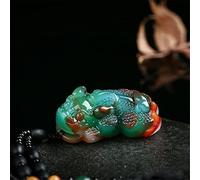 HXSCOO 1 STÜCK Natürliche Farbe Jade Tiger Anhänger Halskette Handgeschnitzter Chinesischer Charme Jadeit Schmuck Glückliches Amulett Geschenke for Männer Frauen