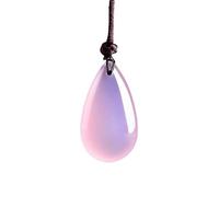 HXSCOO Natürliche rosa Jade Buddha Anhänger Halskette Männer Frauen Jade Stein Amulett Geschenke Chalcedon Mode Charms Schmuck (Color : Color 8)