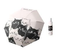 Hxyxbnhno Katzen-Regenschirm, manuell/automatisch, großer Sonnenschutz, Sonnenschirm, Sonne und Regen, Mehrzweckschirm, 3 faltbare Regenschirme