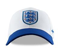 Hy-Pro Offiziell lizenziert England Baseballkappe & Cap - Hochwertige Sporthüte mit verstellbarem Riemen - Stylische Weiß/Marineblau Fußball-Cap für Herren und Damen, 58 cm