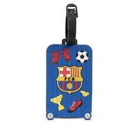 Hy-Pro Offiziell lizenzierter Barcelona Silikon-Gepäckanhänger - Reisezubehör, Robuste 10cmx6cm Taschen-Kennzeichnung für Koffer, Laptoptaschen & Rucksäcke - Im Blauen Barcelona Design