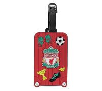 Hy-Pro Offiziell lizenzierter Liverpool Silikon-Gepäckanhänger - Reisezubehör, Robuste 10cmx6cm Taschen-Kennzeichnung für Koffer, Laptoptaschen & Rucksäcke - Im Roten Liverpool Design