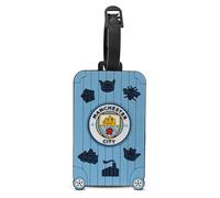 Hy-Pro Offiziell lizenzierter Manchester City Silikon-Gepäckanhänger - Reisezubehör, Robuste 10cmx6cm Taschen-Kennzeichnung für Koffer, Laptoptaschen & Rucksäcke - Im Blauen Man City Design