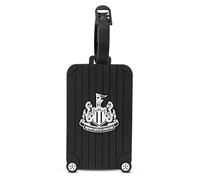 Hy-Pro Offiziell lizenzierter Newcastle United Silikon-Gepäckanhänger - 10×6 cm, robust, für Koffer, Laptoptaschen & Rucksäcke - Schwarz, Newcastle United Design