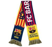 Hy-Pro Offizieller FC Barcelona Fanartikel Schal - HD-Jacquard Fanschal mit ikonischem Vereinslogo - Mehrfarbig