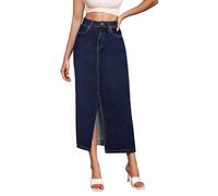 Hybrid & Company Langer Jeansrock für Damen, Indigo/Mandala-Traum, 48
